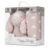 Lorelli Text Одеяло Nappy, прасковено розово със зайче