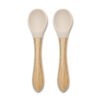 Lorelli Acc Силик. лъжички с бамбук 2бр. Natural, beige