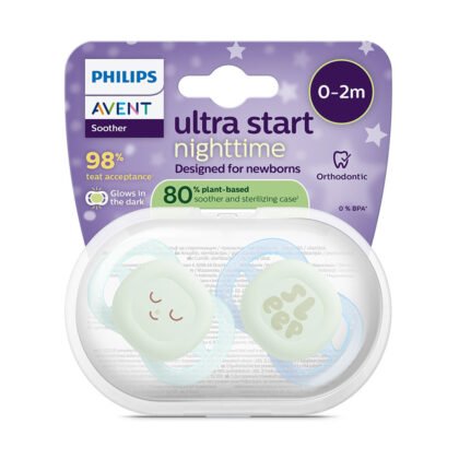 Avent-Залъгалки Ultra Start Night+стер. кутия (0-2м) sleep, момче