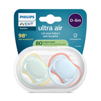 Avent-Залъгалки Ultra Air+стер. кутия (0-6м) пастелни, момче