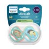 Avent-Залъгалки Ultra Air+стер. кутия (6-18м) тукан/тигър, син