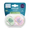 Avent-Залъгалки Ultra Air+стер. кутия (6-18м) листо/коте, момиче