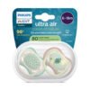 Avent-Залъгалки Ultra Air+стер. кутия (6-18м) дизайн листа, неутрални