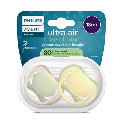 Avent-Залъгалки Ultra Air+стер. кутия (18+м) пастелни, неутрални