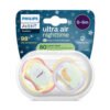 Avent-Залъгалки Ultra Air Night +стер. кутия (0-6м) пеперуда/гъсеница, розов