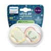 Avent-Залъгалки Ultra Air Night +стер. кутия (0-6м) пастелни, неутрални