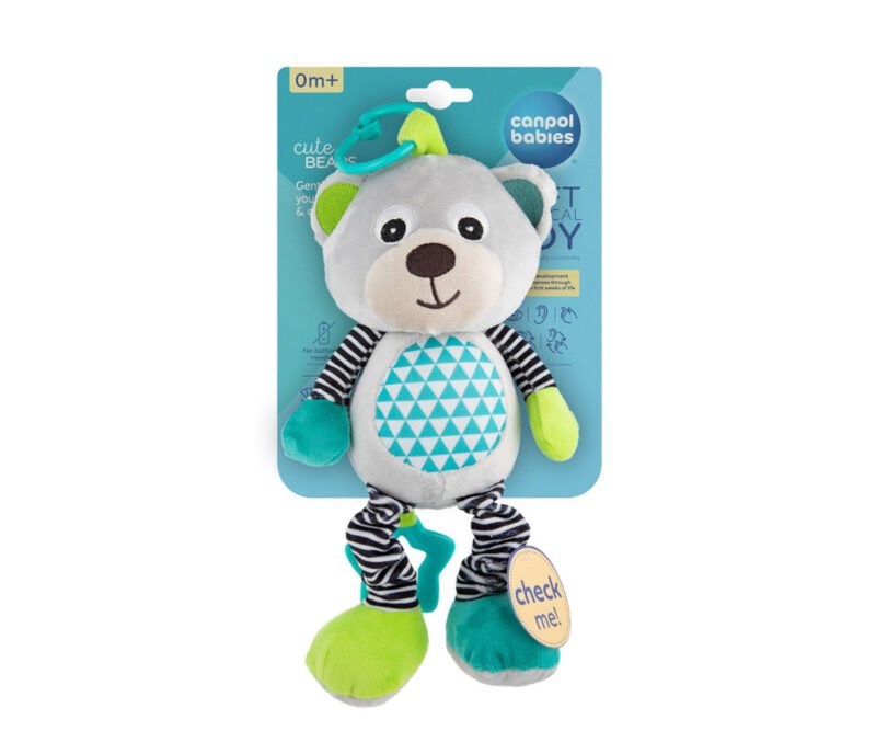 Canpol Toys-Мека музикална играчка Bears, сива