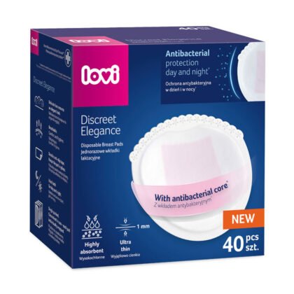 Lovi-Подплънки за кърма с гел Discreet Elegance бели 40 бр