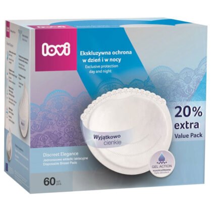 Lovi-Подплънки за кърма с гел Discreet Elegance бели 60бр