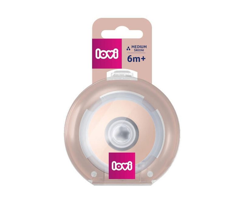 Lovi-Биберон за хранене силиконов Mammafeel 6м+ MEDIUM