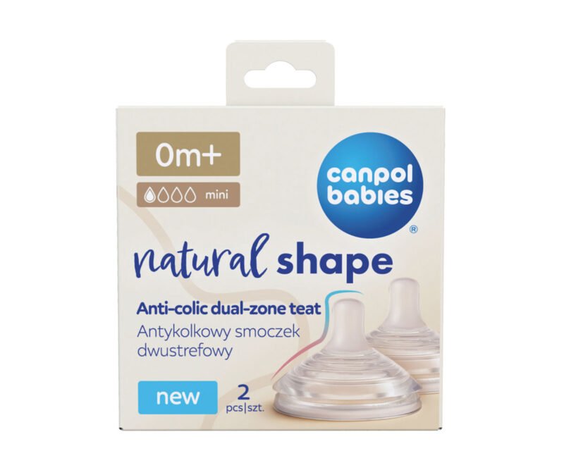 Canpol-Биберони за шише Natural Shape, 0м+, 2 бр.