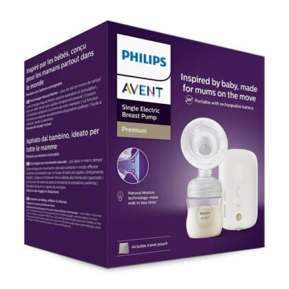 Avent-Единична електрическа помпа Natural Motion Premium+ несесер+ торб. за кърма 5 бр