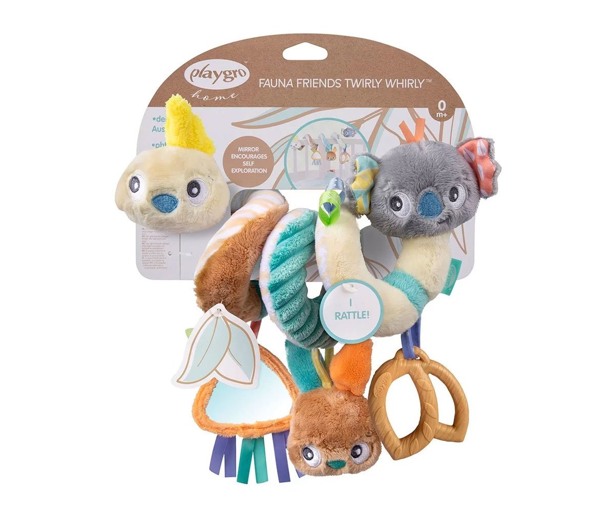 Playgro-Спирала за количка Twirly Whirly Fauna Friends 0м+