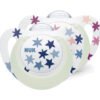 Биб залъгалка силиконова Nuk Star Night 1 бр. 6-18м + кутийка