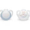 Биб залъгалка силиконова Nuk Star 2 бр. 0-2м, момче