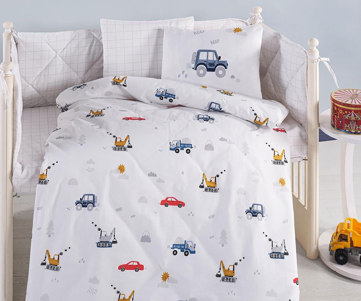 Kanz-Спален комплект щампа, 8 ч., Digger Cars