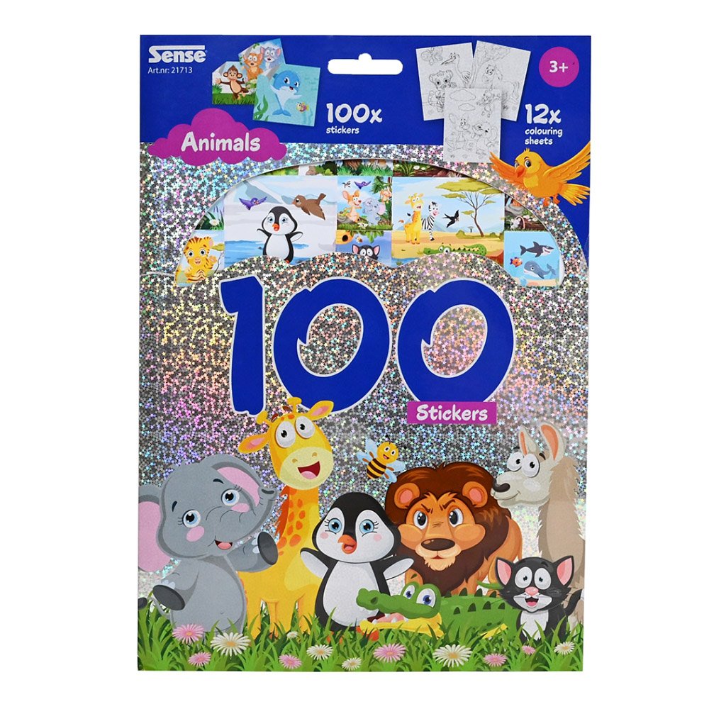 Книжка със 100 холограмни стикера, Сладки животни