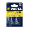 Алкални батерии Varta Longlife Extra (C), 2 броя