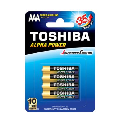 Алкална батерия Toshiba Alpha Power (усилена), LR03 (1,5V) A