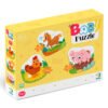 Dodo - Пъзел 3 в 1 Денят във фермата