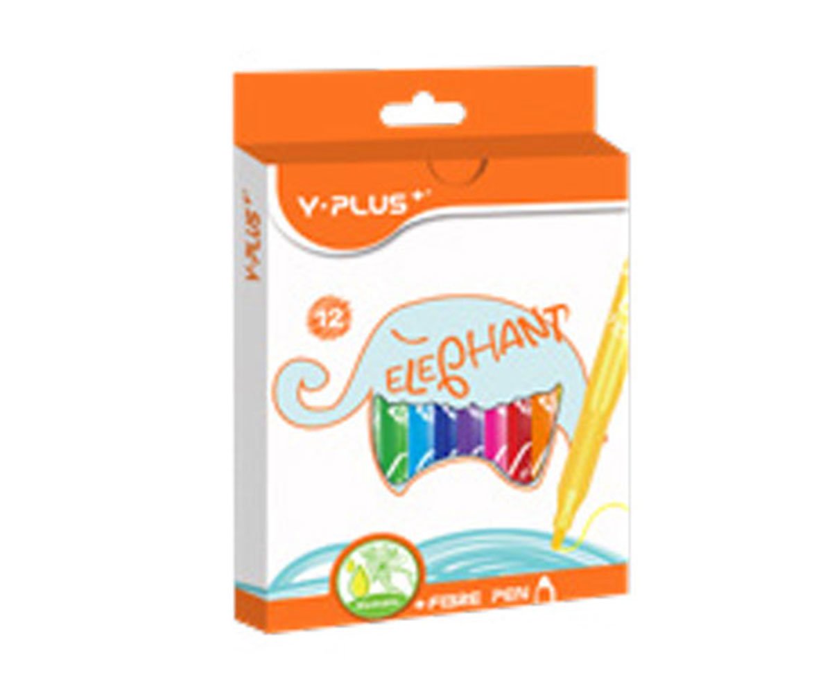 Y-Plus флумастери 12 цв. Elephant