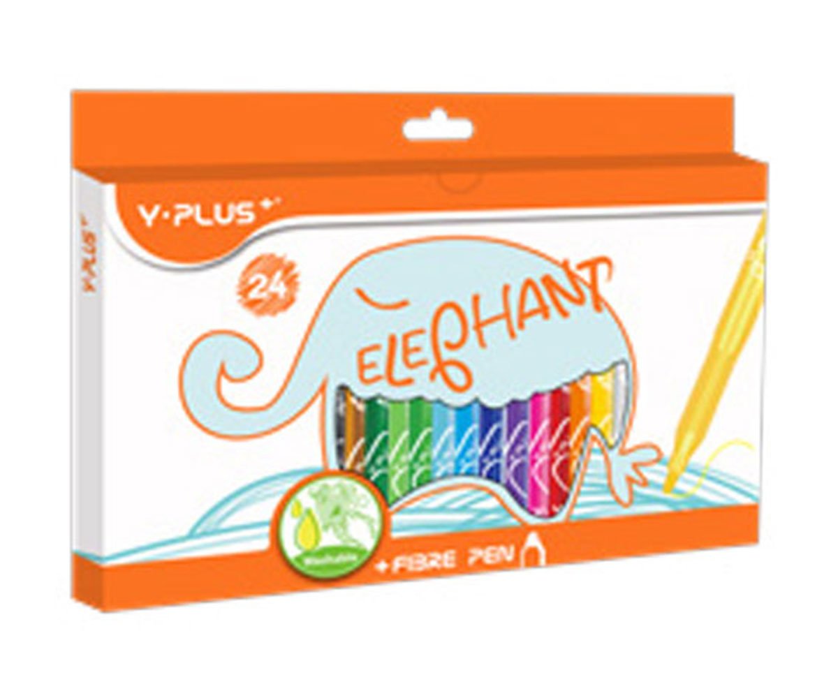 Y-Plus флумастери 24 цв. Elephant