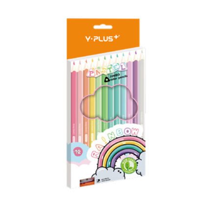 Y-Plus моливи 12 цв. Jumbo Pastel + острилка