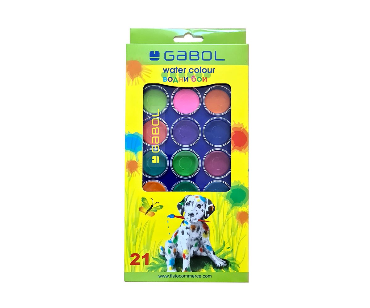 Gabol водни бои 21 цв.