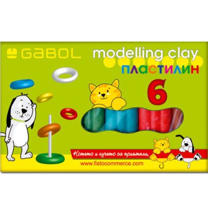 Gabol пластилин 6 цв.