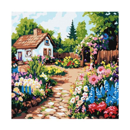 Ideyka к-кт с акрилни бои 30х30 см - Цветни лехи близо до къщата
