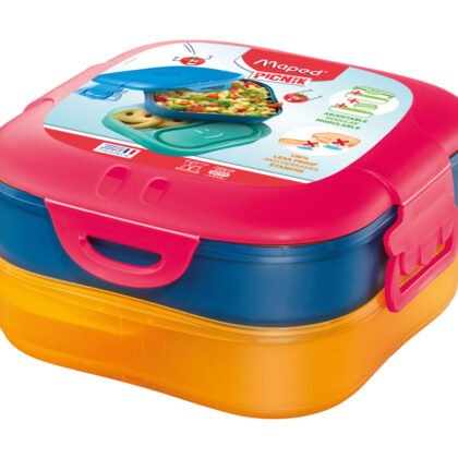 Кутия за храна Maped Concept Kids 3в1, червена, 1.4 литра