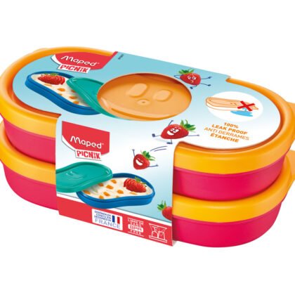 Кутия снакс Maped Concept Kids, червена, 2х150 мл