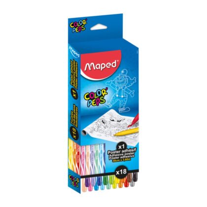Комплект за рисуване Maped Coloring Set, джунгла 18, с постер