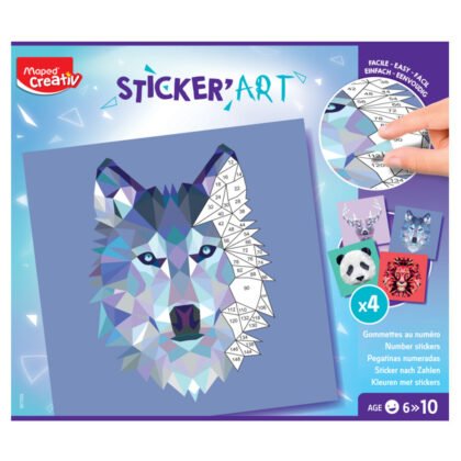 Креативен комплект Sticker Art 3 дизайна - стикери по номера