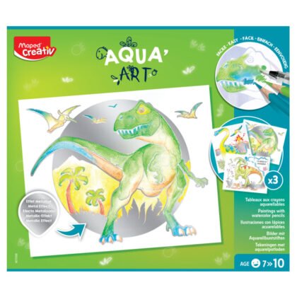 Комплект Aqua Art - Рисувай с акварел - Динозавър