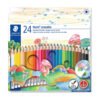 Цветни моливи Staedtler Noris Club 144 50, 24 цвята с гума