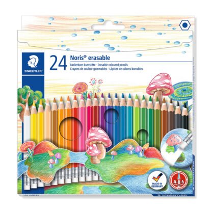 Цветни моливи Staedtler Noris Club 144 50, 24 цвята с гума