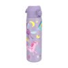 Бутилка за вода Ion8 Print, метална, 600 ml, Unicorns лилав