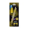 Молив Staedtler Norix 181 HB, 2 бр+гума+остр, жълт