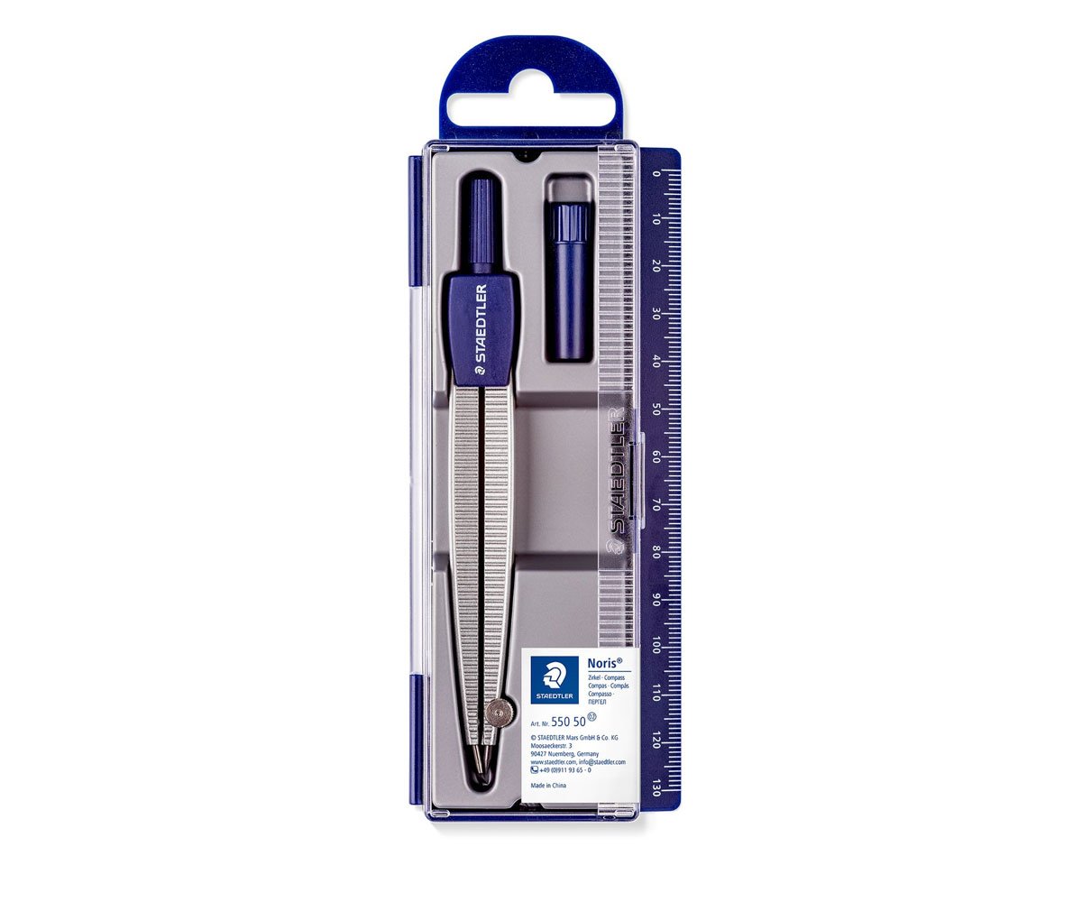 Комплект пергел Staedtler Noris 550 50 с графити, сребърист