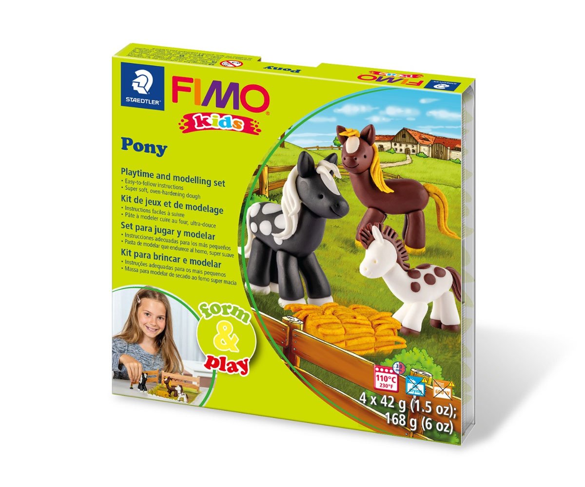 К-кт глина Staedtler Fimo Kids, 4x42g, Pony