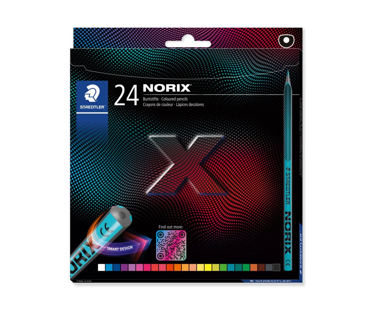 Цветни моливи Staedtler Norix 186, 24 цвята