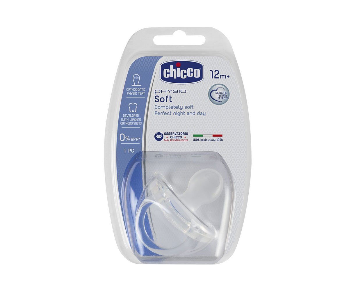 Chicco Nurs-Залъгалка Physio Soft силикон 12+м