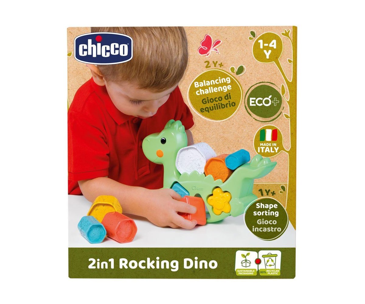 Chicco Toys-Люлеещо се динозавърче 2в1