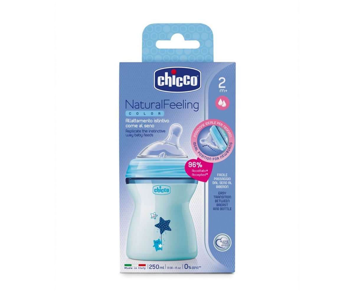 Chicco Nurs-Шише NF пластмаса, 2м+, 250 мл, момче