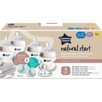 Tommee Tippee-К-т за новородено Natural Start самостерил. + четка за шишета
