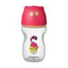 Tommee Tippee-Преходна чаша с мек силиконов накрайник 300мл Коте, розова