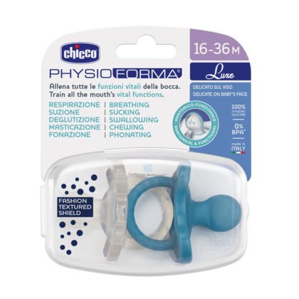 Chicco Nurs-Залъгалка Soft Lux 16-36 сиво, синьо