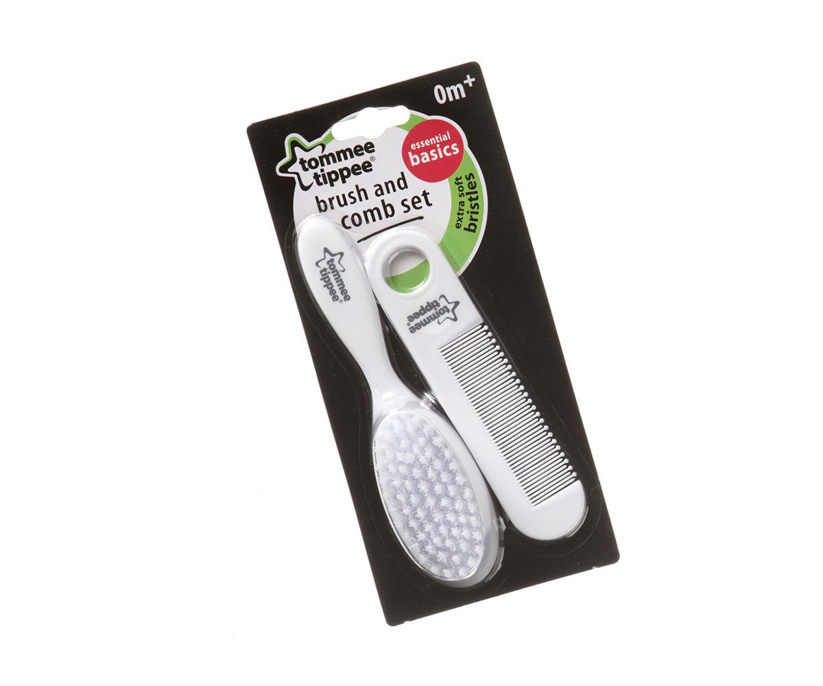 Tommee Tippee-Гребен и четка с изкуствен косъм
