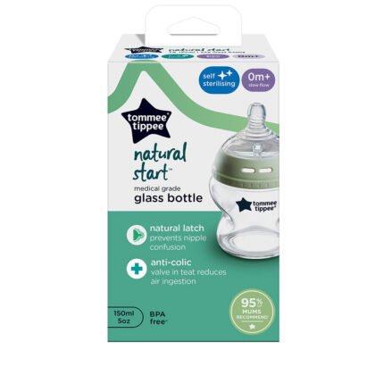Tommee Tippee-Стъклено Шише Easi Vent 150мл 0+